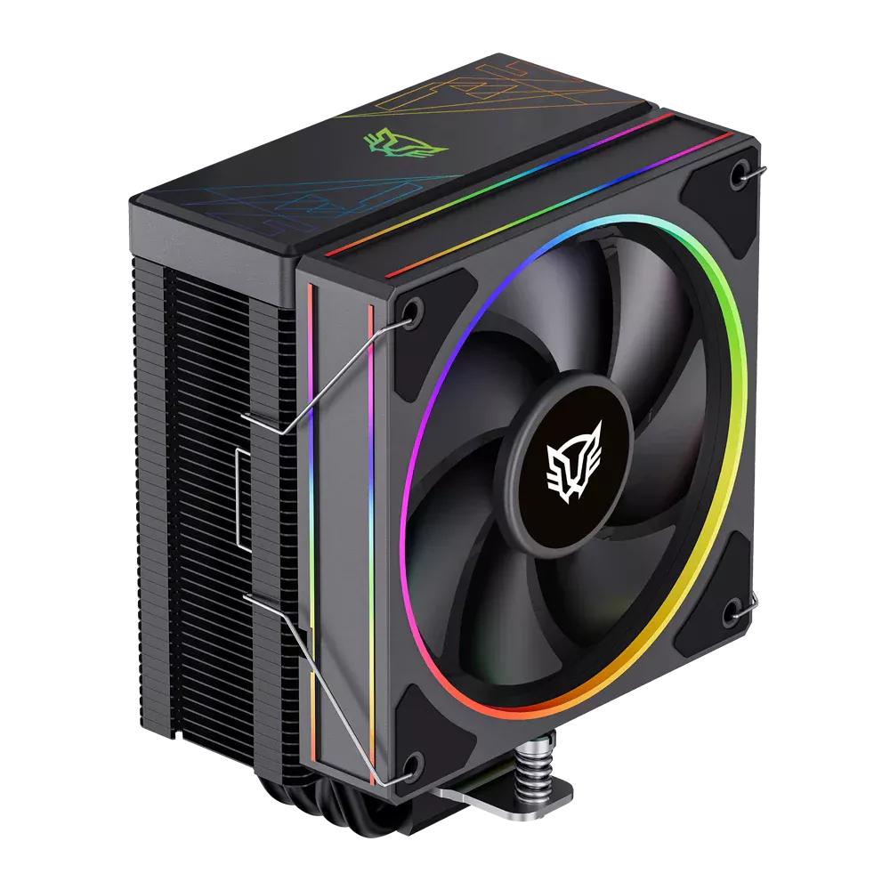 VENTILADOR P/CPU BALAM RUSH(BR-942041)HELIUX PRO HEX50,RGB,4 PIPAS,TDP 220W,AMD/INTEL,1*FAN 120MM,PWN 4 PIN+ARGB 3 PIN,NEGRO