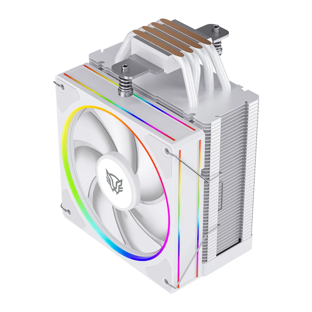 VENTILADOR P/CPU BALAM RUSH(BR-942058)HELIUX PRO HEX50,RGB,4 PIPAS,TDP 220W,AMD/INTEL,1*FAN 120MM,PWN 4 PIN+ARGB 3 PIN,BLANCO - Image 2