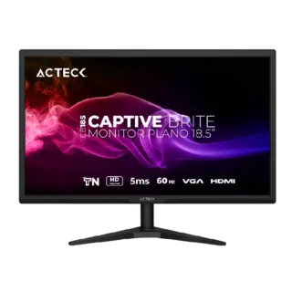 MONITOR 18.5" ACTECK (AC-944526) CAPTIVE BRITE CB185,1366*768,60HZ,HD,5MS,NEGRO
