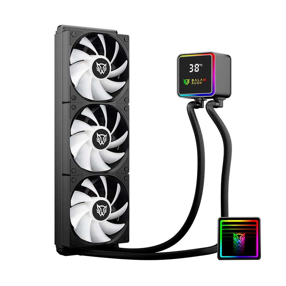 VENTILADOR P/CPU BALAM RUSH (BR-944069) CRYO PRISM 360 BLACK,ARGB,TDP 300W,AMD/INTEL,DISPLAY, NEGRO - Image 3