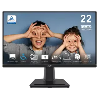 MONITOR MSI 21.45P PLANO VA 1920X1080 100HZ 1XHDMI 1XVGA COLOR NEGRO PRO MP225V