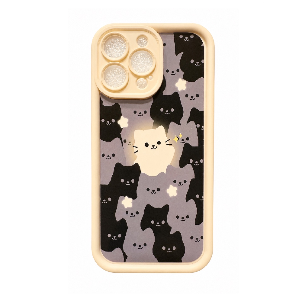 FUNDA DIBUJOS GATITOS BLANCO IPHONE 15 PRO MAX