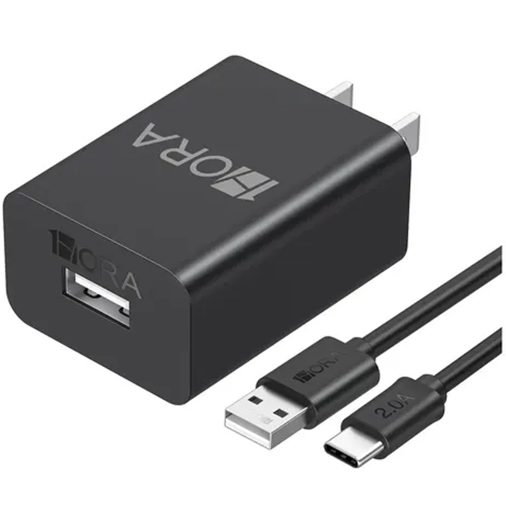 GAR080 COMBO CARGADOR 2A 10W 1HORA C/CABLE USB A - USB C, COLOR NEGRO