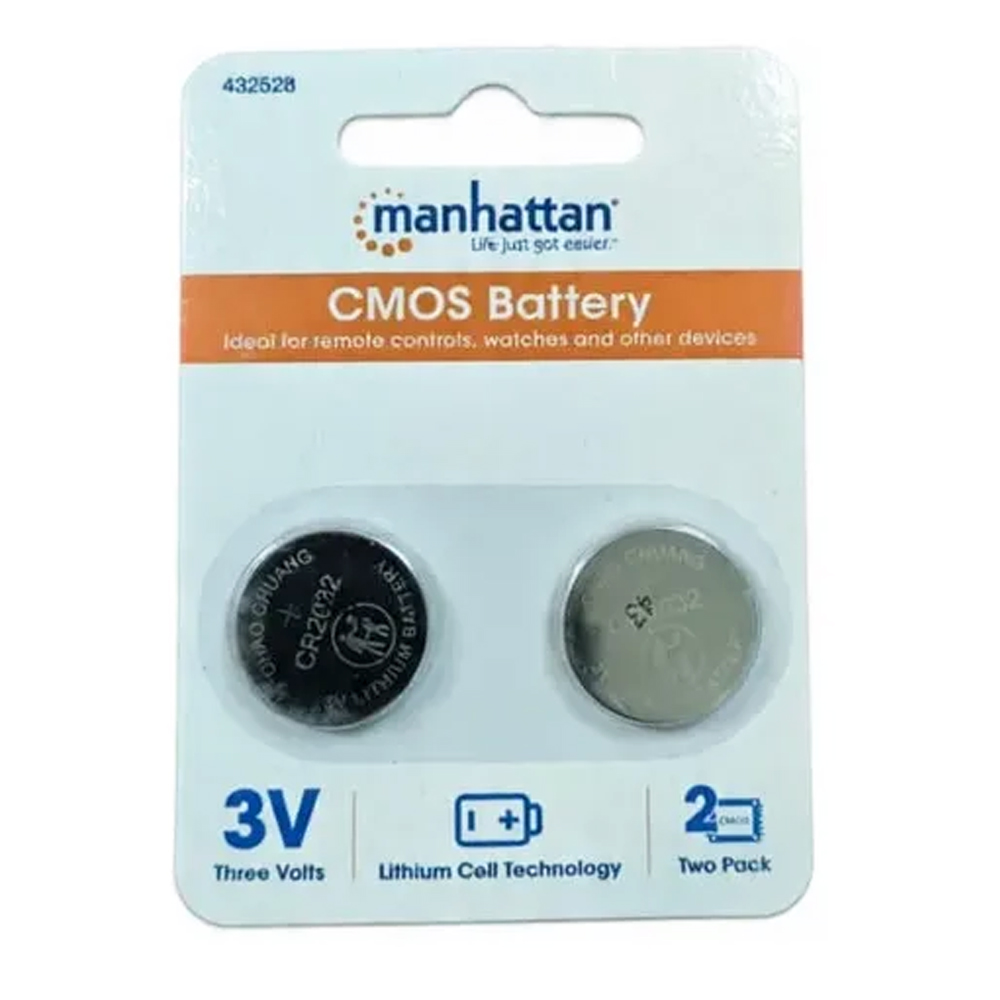 432528 PAR DE BATERIAS CMOS CR2032 MANHATTAN 3V