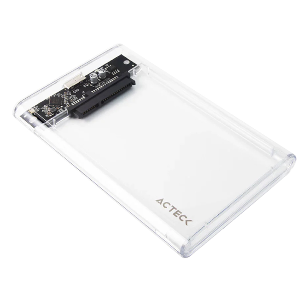 ARMOR CLEAR HC430 CARCASA EXTERNA ACTECK PARA HDD/SSD 2.5P SATA, TRANSPARENTE