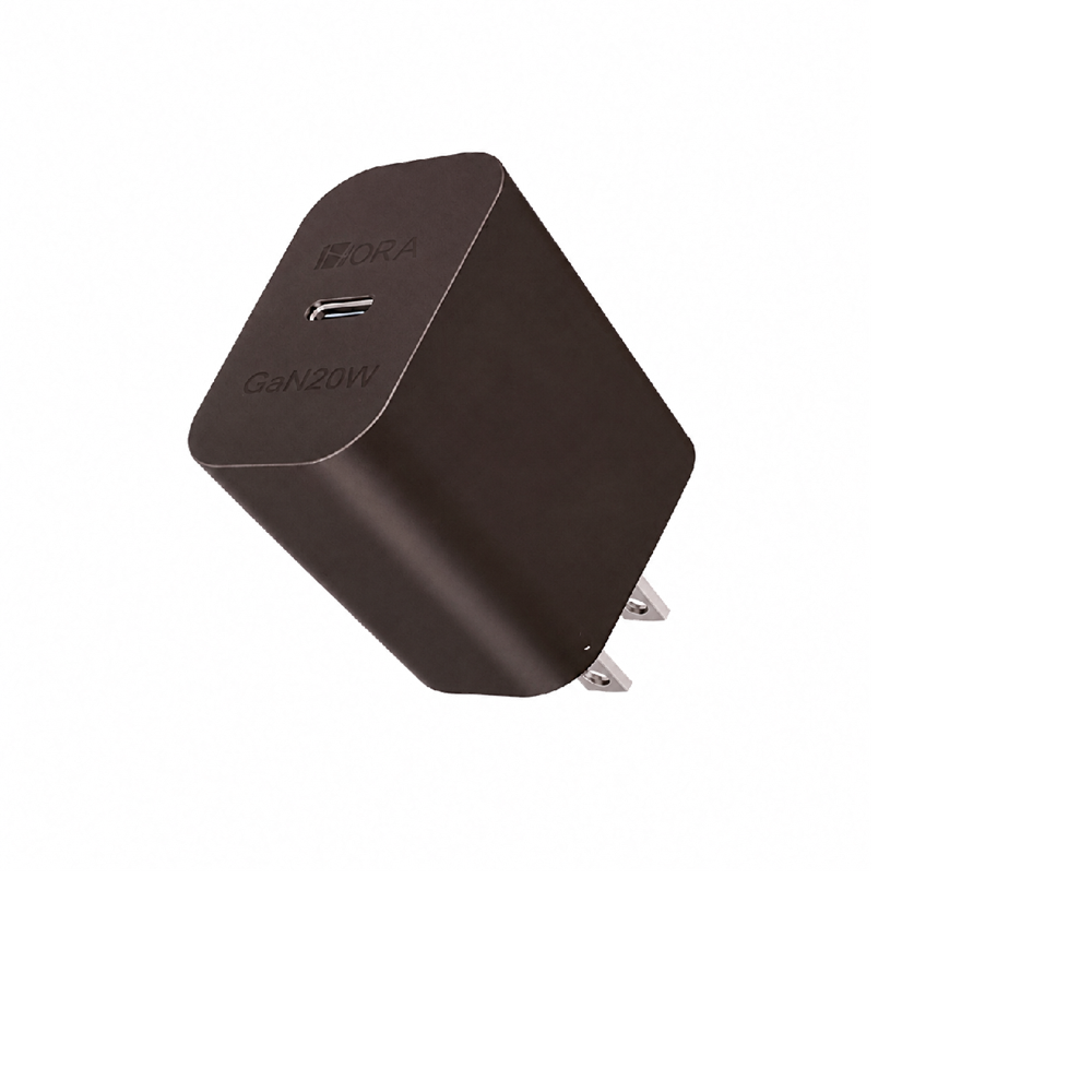 GAR152 CARGADOR GAN 20W DE 1 PUERTO TIPO-C 1HORA NEGRO