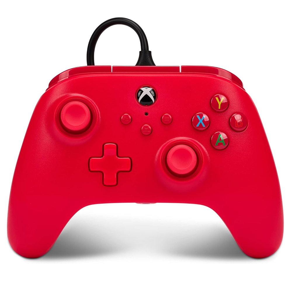CONTROL POWER A ALAMBRICO, WIRED CONTROLLER XBOX/PC, COLOR ROJO