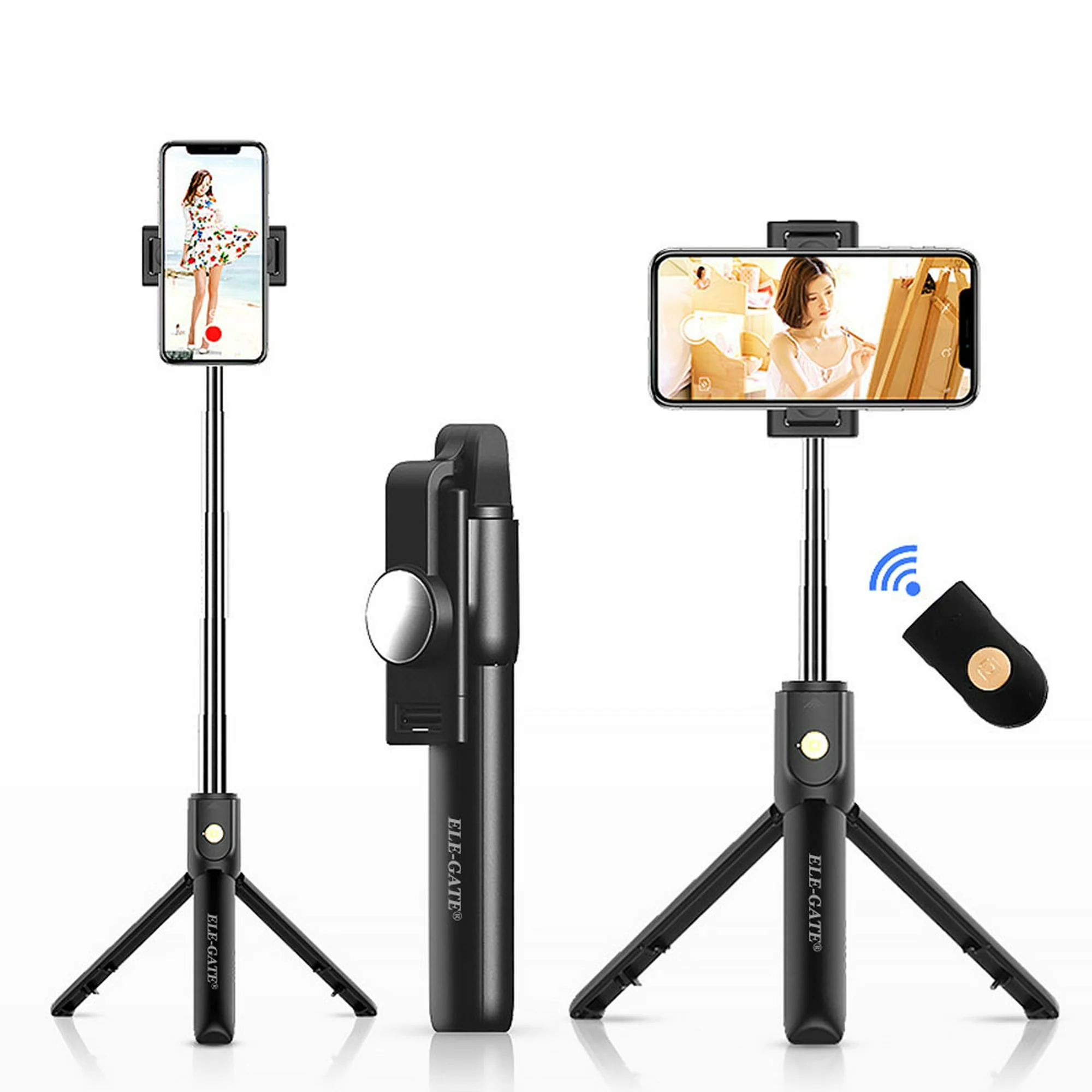 ZP.06 ELEGATE MINI TRIPIE SELFIE STICK CON CONTROL REMOTO