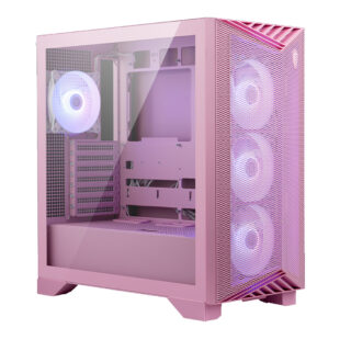 GABINETE GUNGNIR 212R PINK MSI, CRISTAL, ATX, 4 FANS, ROSA