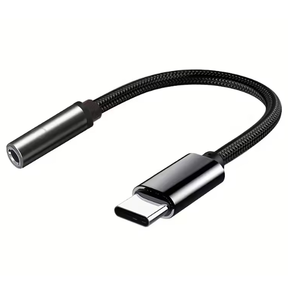 ADAPTADOR USB C A 3.5MM AUXILIAR C/CABLE USB-C JACK AUX DAC IPHONE/ANDROID