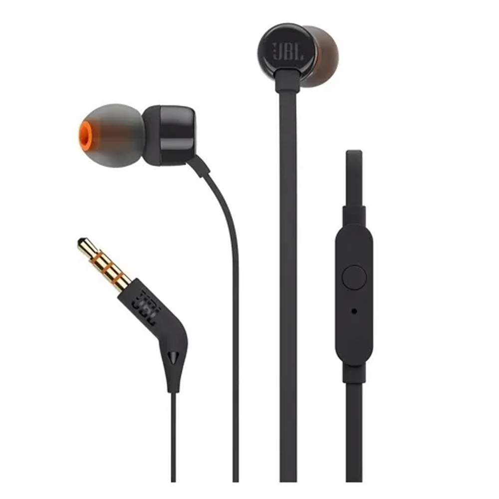 TUNE110 AUDIFONOS JBL ALAMBRICOS 3.5MM, COLOR NEGRO